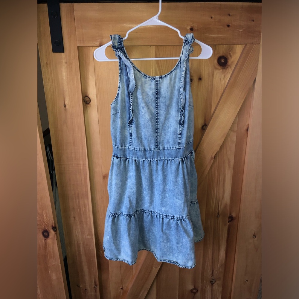 Promesa acid wash denim dress